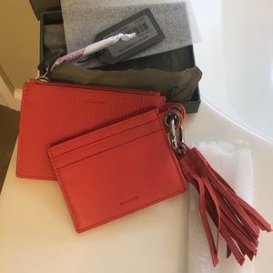 NWT All Saints card case/pouch set